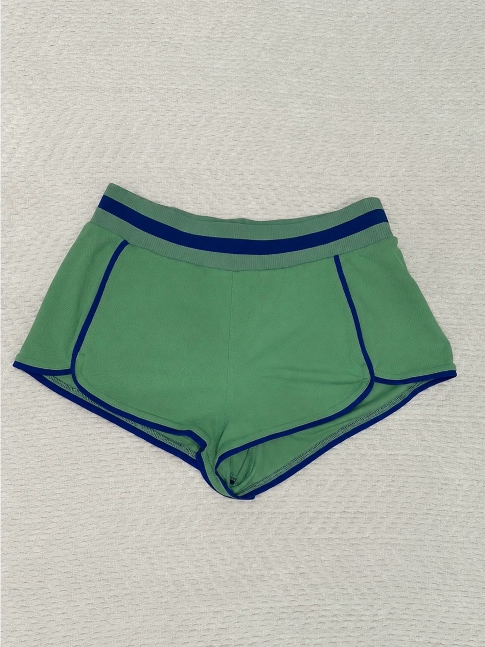 Free People Movement Green Blue Trim Athletic Shorts